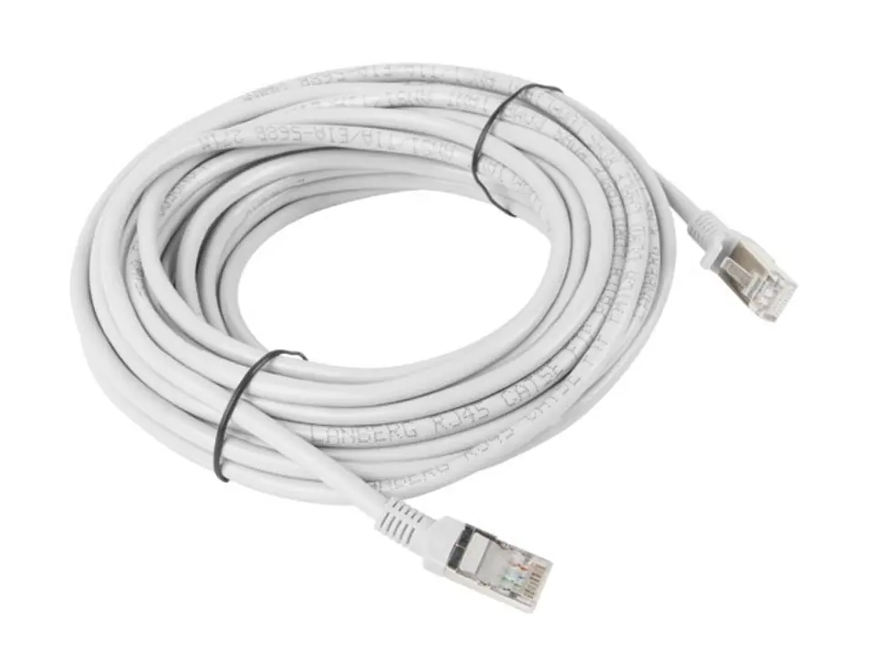 ⁨Kabel Lanberg PCF5-10CC-1000-S (RJ45 - RJ45 ; 10m; kolor szary)⁩ w sklepie Wasserman.eu