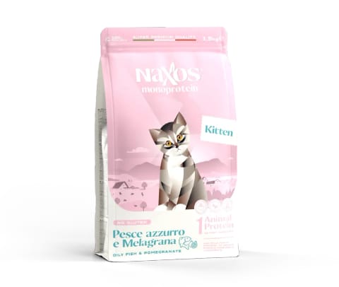 ⁨NAXOS CAT KITTEN karma dla kociąt ryba z granatem 1,5 kg⁩ w sklepie Wasserman.eu