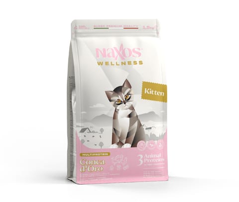 ⁨NAXOS CAT KITTEN karma dla kociąt na bazie kaczki, kurczaka i indyka 1,5 kg⁩ w sklepie Wasserman.eu
