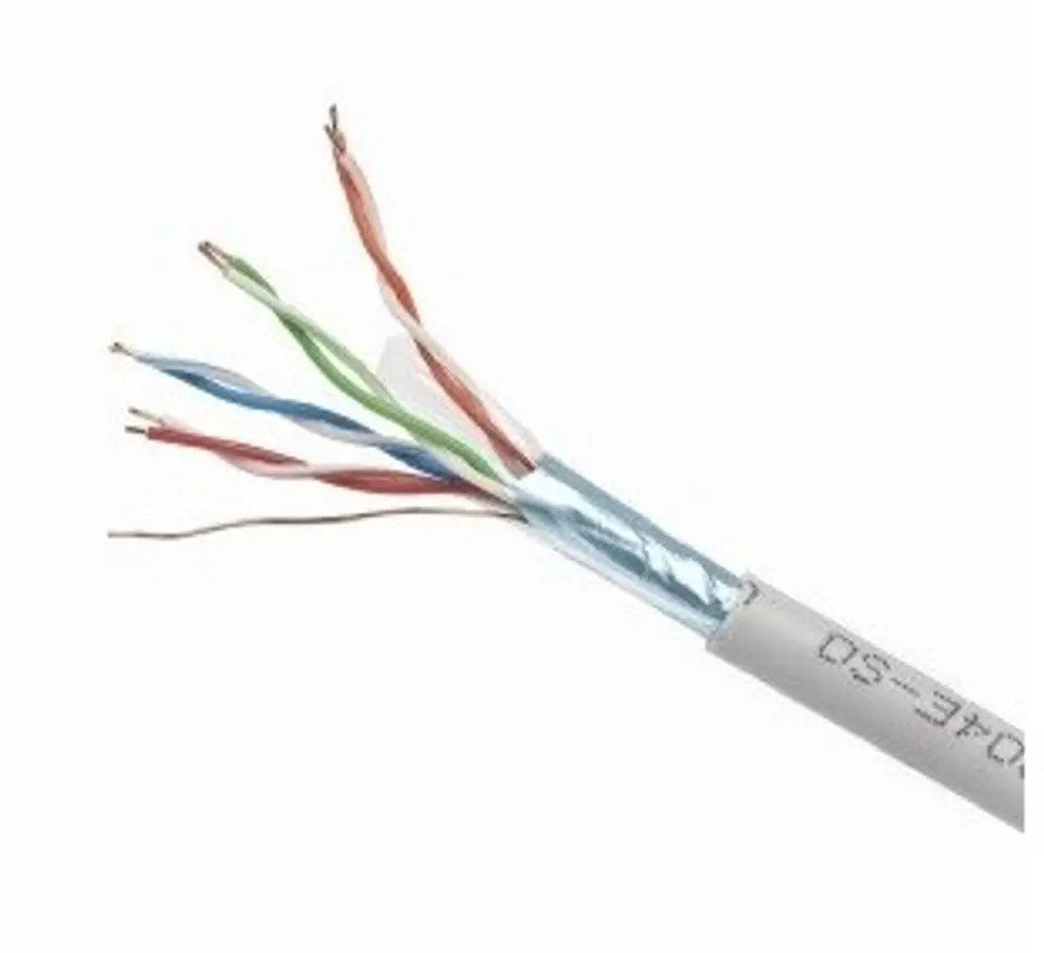 ⁨Kabel sieciowy GEMBIRD FPC-5004E-SO/100C (F/FTP; 100m; kat. 5e; kolor szary)⁩ w sklepie Wasserman.eu