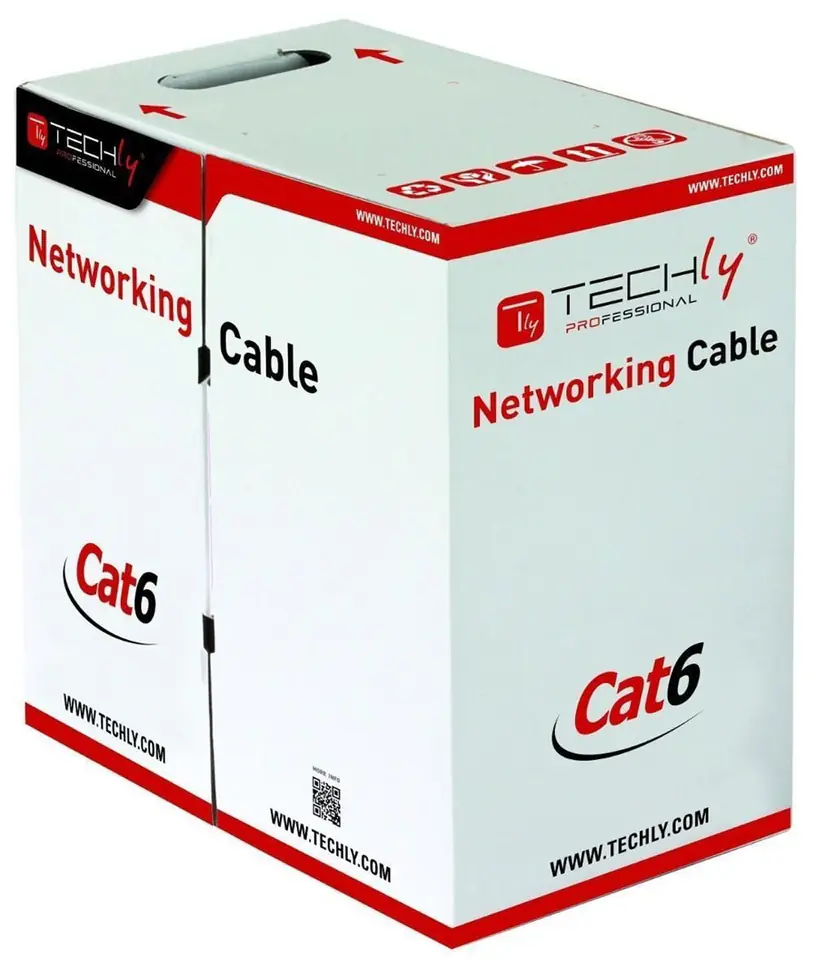 ⁨Techly U/UTP Hank Cable Cat.6 CCA 305m Solid Grey⁩ at Wasserman.eu