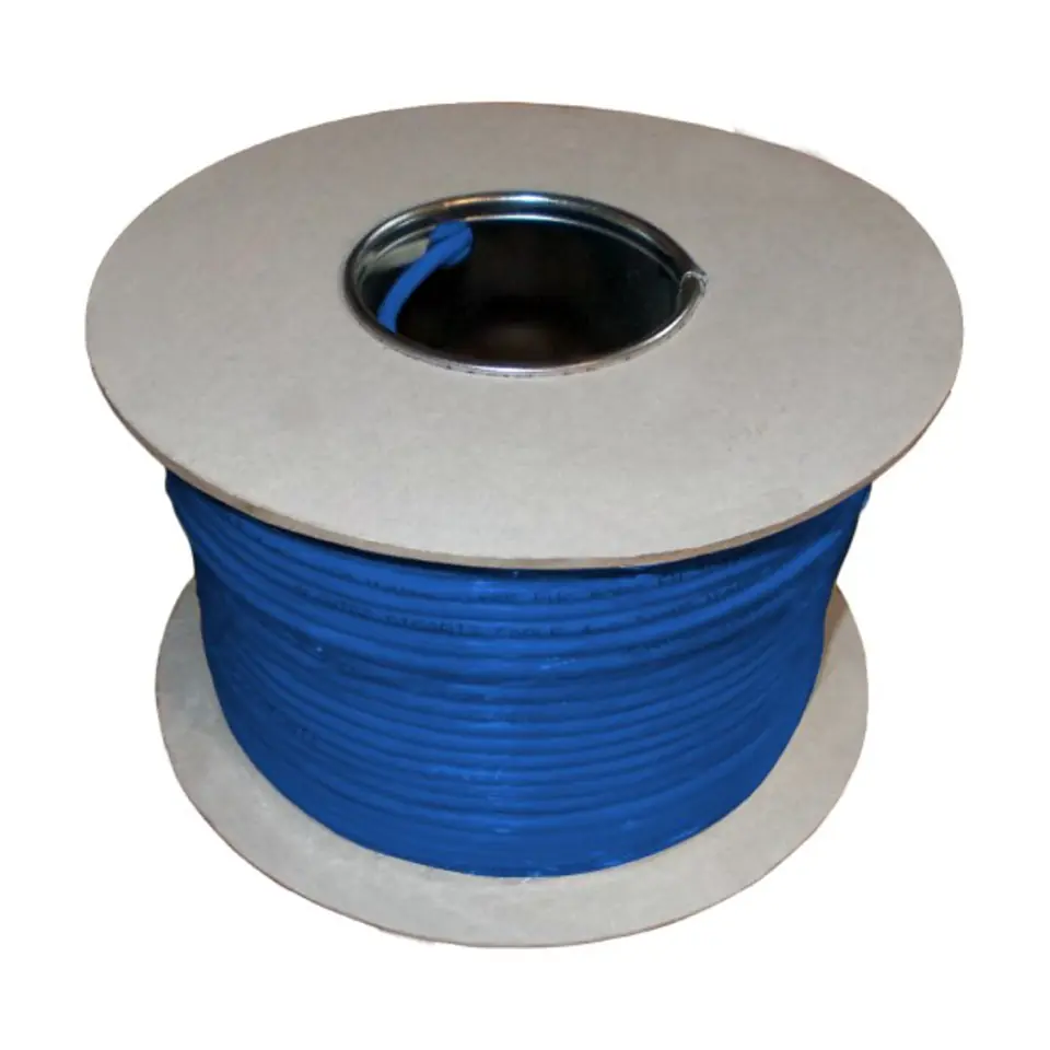 ⁨Kabel sieciowy A-LAN linka, 100% miedź KIU5LINKA100B (UTP; 100m; kat. 5e; kolor niebieski)⁩ w sklepie Wasserman.eu