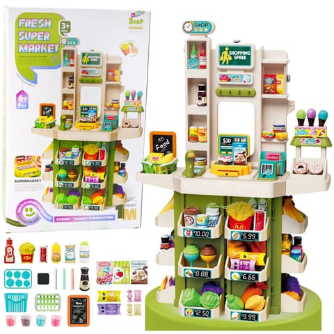 ⁨Zabawkowy Sklep Dla Dzieci Super Market Interaktywny 67el⁩ w sklepie Wasserman.eu