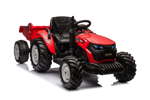 ⁨Traktor Na Akumulator HC-306 Czerwony Z Przyczepą 24V⁩ w sklepie Wasserman.eu