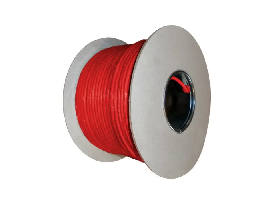 ⁨Kabel sieciowy A-LAN linka, 100% miedź KIU5LINKA100R (UTP; 100m; kat. 5e; kolor czerwony)⁩ w sklepie Wasserman.eu