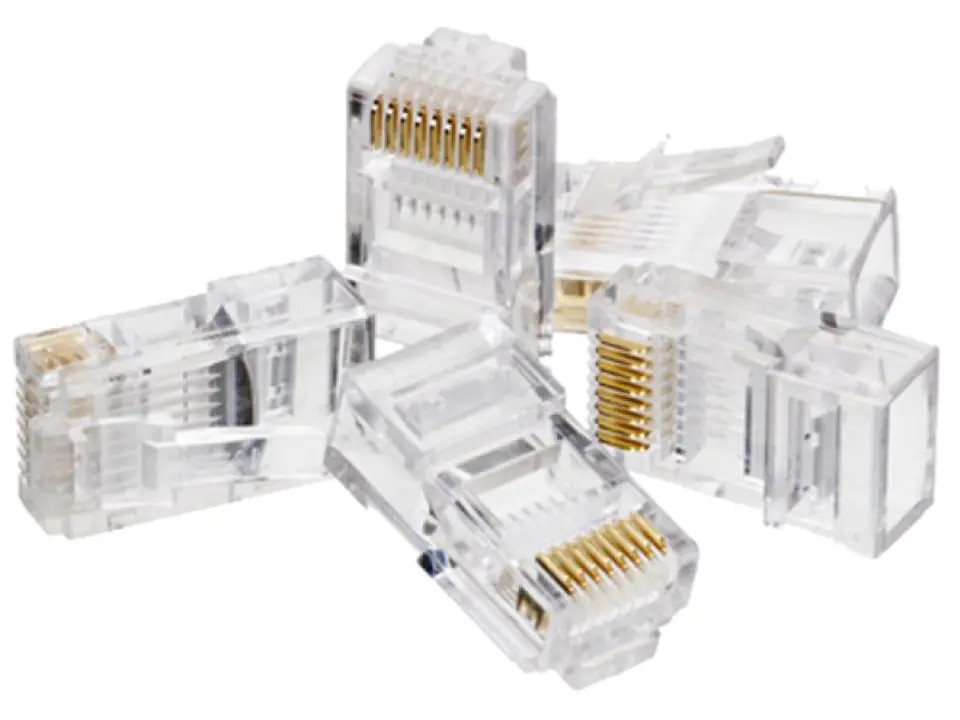 ⁨Wtyk RJ45 kat.6 UTP Alantec przezroczysty 100szt.⁩ w sklepie Wasserman.eu