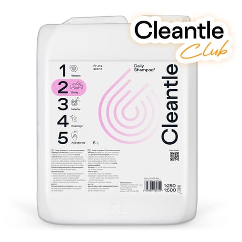 ⁨Cleantle Daily Shampoo Fruit Scent 5L - neutralny szampon samochodowy⁩ w sklepie Wasserman.eu