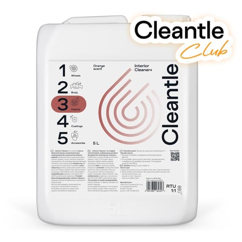 ⁨Cleantle Interior Cleaner+ Orange Scent 5L - uniwersalny środek do czyszczenia wnętrz⁩ w sklepie Wasserman.eu