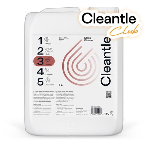 ⁨Cleantle Glass Cleaner Greentea Scent 5L - płyn do mycia szyb⁩ w sklepie Wasserman.eu