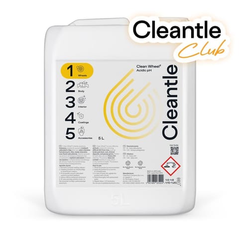 ⁨Cleantle Clean Wheel2 5L - kwasowy preparat do usuwania trudnych zabrudzeń z felg⁩ w sklepie Wasserman.eu