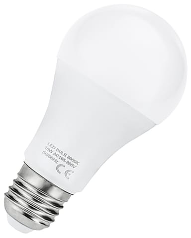 ⁨Żarówka LED E27 15W A60 230V biała ciepła⁩ w sklepie Wasserman.eu