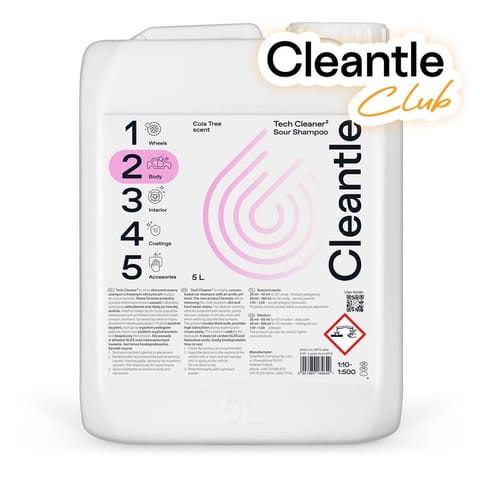 ⁨Cleantle Tech Cleaner 5L - kwaśny szampon do pielęgnacji powłok⁩ w sklepie Wasserman.eu