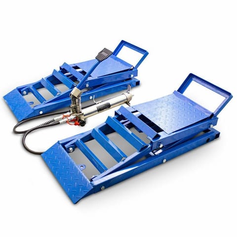 ⁨RAMPA RAMPY HYDRAULICZNE WARSZTATOWE KOMPLET 2 SZTUKI Z PODNOŚNIKIEM⁩ w sklepie Wasserman.eu
