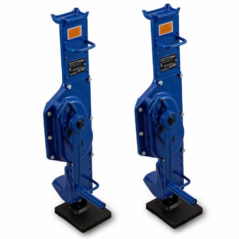 ⁨ZESTAW NIEBIESKICH PODNOŚNIKÓW KORBOWYCH 2 SZTUKI ŁĄCZNY UDŹWIG 20 TON BITUXX⁩ w sklepie Wasserman.eu