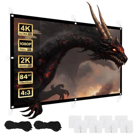 ⁨Ekran projekcyjny  Maclean, 86", 175x131cm, obramowanie 25mm 4:3, haczyki do naciągu, MC-166⁩ w sklepie Wasserman.eu