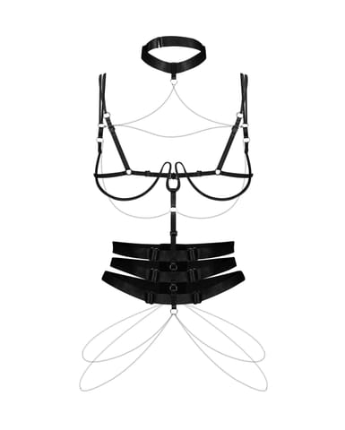 ⁨Uprząż Premisis Black S/M/L Obsessive Premium⁩ w sklepie Wasserman.eu