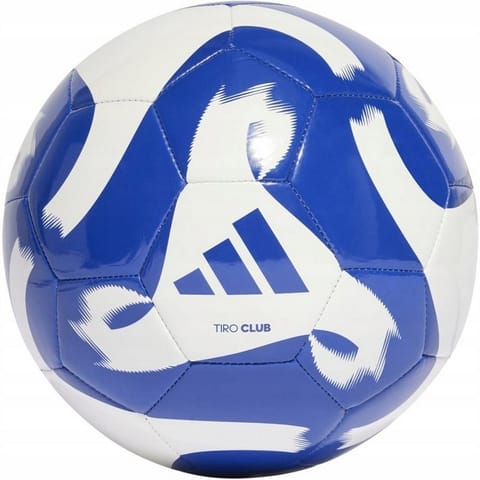 ⁨Piłka nożna adidas Tiro Club (kolor Biały. Niebieski, rozmiar 4)⁩ w sklepie Wasserman.eu