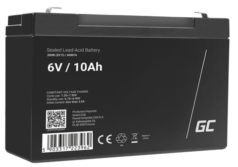 Green Cell AGM16 UPS battery Sealed Lead Acid (VRLA) 6 V 10 Ah at Wasserman.eu