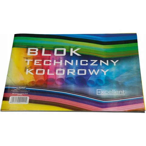 ⁨Blok techniczny A4 20k kolorowy EXCELLENT POLIGRAF⁩ w sklepie Wasserman.eu