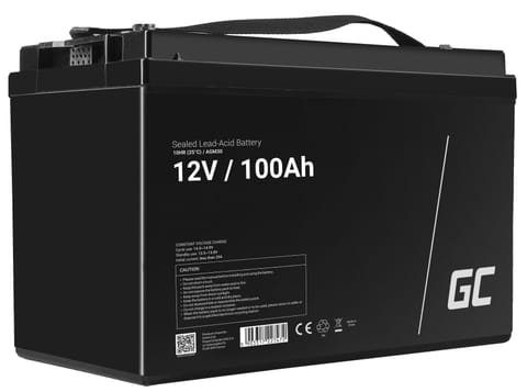 ⁨Green Cell AGM VRLA 12V 100Ah maintenance-free bateria do kamperów, fotowoltaiki, paneli solarnych, łodzi⁩ w sklepie Wasserman.eu