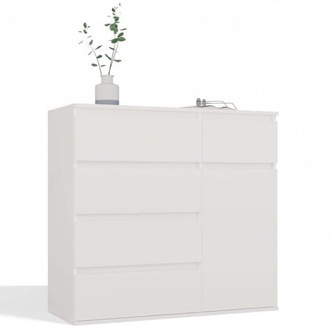 ⁨Komoda Malwa 1D5S BIAŁY⁩ w sklepie Wasserman.eu