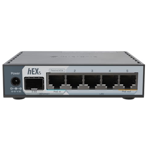 ⁨MIKROTIK E60IUGS HEX S (2025) ROUTER, 5X GBE, 1X SFP, POE OUT, USB⁩ w sklepie Wasserman.eu