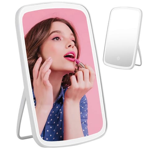 ⁨EXTRALINK LUSTERKO DO MAKIJAŻU BIAŁE PODŚWIETLANE Z PODSTAWKĄ - 24096⁩ w sklepie Wasserman.eu