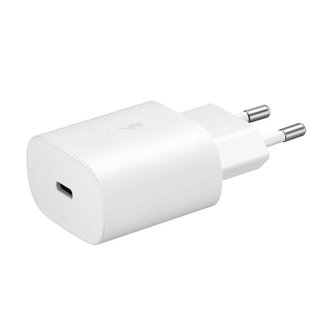 ⁨Szybka ładowarka sieciowa Samsung USB-C 25W - biała⁩ w sklepie Wasserman.eu