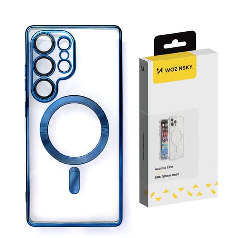 Etui ochronne na Samsung Galaxy S25 Electroplated Case z Magsafe - niebieskie w sklepie Wasserman.eu