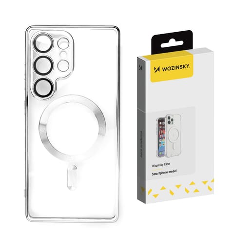 ⁨Etui plecki na Samsung Galaxy S25+ Electroplated Case z Magsafe - srebrne⁩ w sklepie Wasserman.eu
