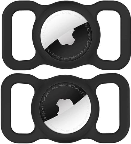 Etui na lokalizator Apple AirTag silikonowe na obrożę psa lub kota - czarne w sklepie Wasserman.eu