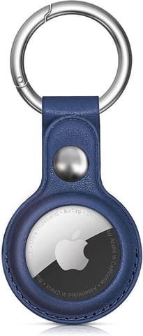 ⁨Etui do lokalizatora Apple AirTag z ekoskóry - niebieskie⁩ w sklepie Wasserman.eu