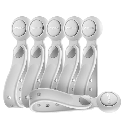 Opaska na kable silikonowa z magnesem biała - zestaw 6 szt. w sklepie Wasserman.eu