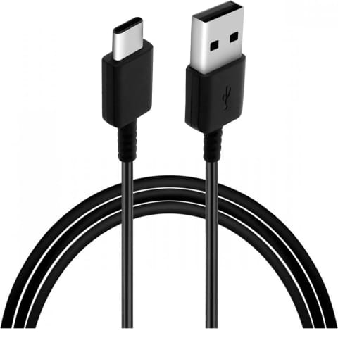 ⁨Kabel przewód Samsung USB-A - USB-C 0.8m - czarny⁩ w sklepie Wasserman.eu
