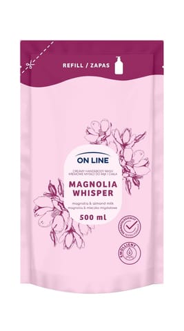⁨ON LINE Kremowe mydło do rąk i ciała Magnolia & Mleczko migdałowe - zapas 500 ml⁩ w sklepie Wasserman.eu