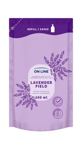 ⁨ON LINE Olejkowe mydło do rąk i ciała Lawenda & Olej migdałowy 500 ml⁩ w sklepie Wasserman.eu