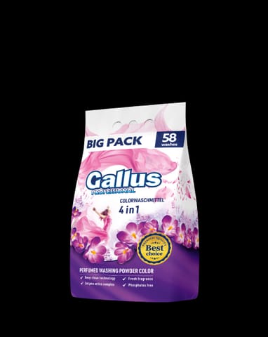 ⁨GALLUS PROFESSIONAL Proszek do prania 4w1 (58 prań) - Color 3.2 kg⁩ w sklepie Wasserman.eu