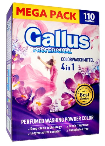 ⁨GALLUS PROFESSIONAL Proszek do prania 4w1 (110 prań) - Color 6.05 kg⁩ w sklepie Wasserman.eu