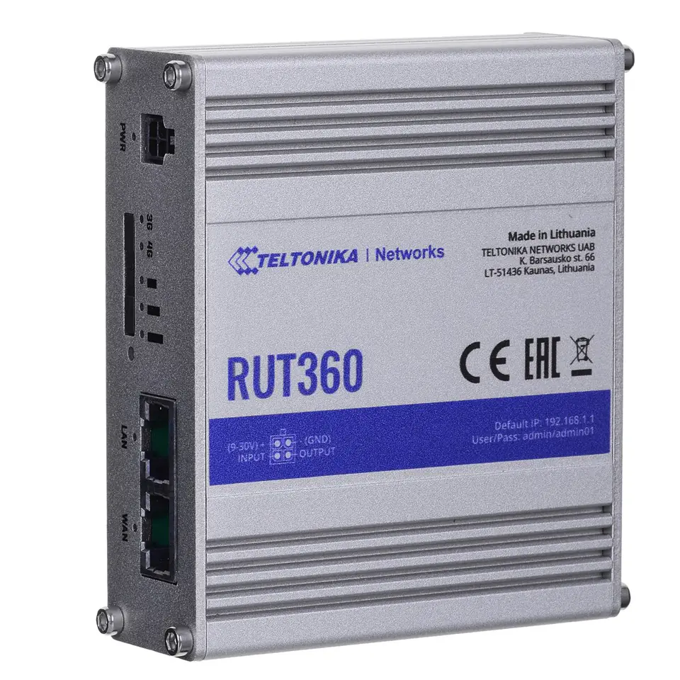 ⁨Teltonika RUT360 Cellular network router⁩ at Wasserman.eu