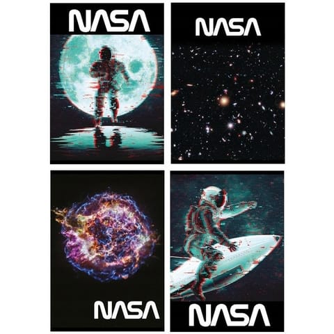 ⁨Zeszyt A5 32k kratka laminowany SPACE ADVENTURE z lakierem wybiórczym St.Majewski⁩ w sklepie Wasserman.eu