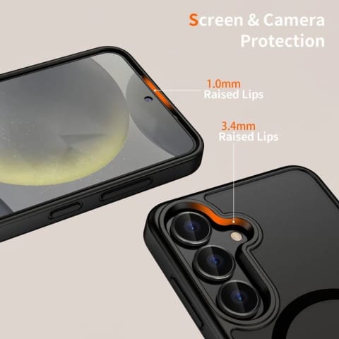 ⁨Etui do Samsung Galaxy S25 Edge Tech-Protect MagMat MagSafe Czarne⁩ w sklepie Wasserman.eu