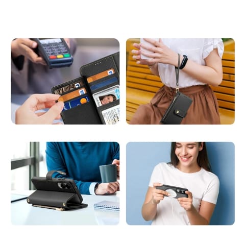 ⁨Etui Ochronne do Samsung Galaxy S25 Edge Dux Ducis Lawa MagSafe Black⁩ w sklepie Wasserman.eu