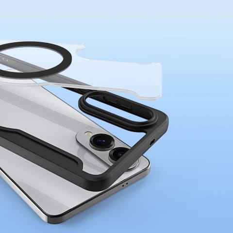 ⁨Etui Ochronne do Samsung Galaxy S25 Edge Dux Ducis Skin X Pro MagSafe Black⁩ w sklepie Wasserman.eu