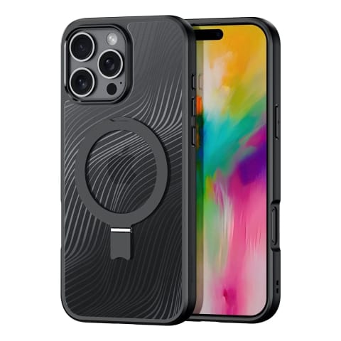 ⁨Etui Ochronne do iPhone 16 Pro Dux Ducis Aimo Mag Czarny⁩ w sklepie Wasserman.eu