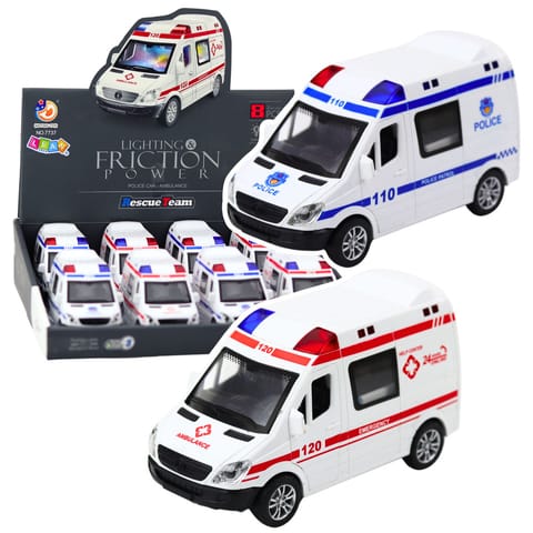⁨Wóz Policyjny Karetka Ambulans Otwierane Drzwi Napęd Światła Dźwięki Mix⁩ w sklepie Wasserman.eu