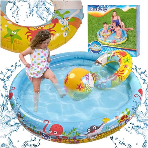 ⁨BESTWAY 51124 Pool ball wheel paddling pool 122cm⁩ at Wasserman.eu