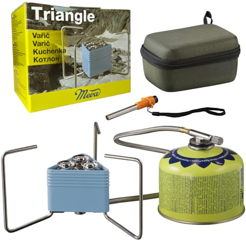 ⁨Kuchenka turystyczna na kartusze gazowe TRIANGLE 3 palniki zapalniczka 2,3 kW⁩ w sklepie Wasserman.eu