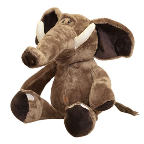 ⁨Pluszowa Maskotka Przytulanka Słoń Z Dużymi Uszami Brązowy 22cm⁩ w sklepie Wasserman.eu