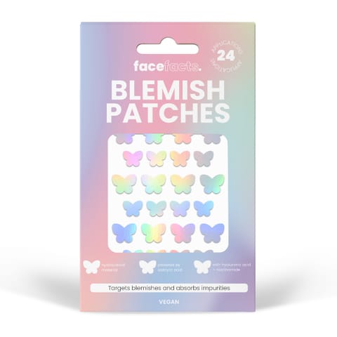 ⁨FACE FACTS Blemish Patches Plastry na wypryski - Holograficzne Motylki 1 op. - 24 szt.⁩ w sklepie Wasserman.eu