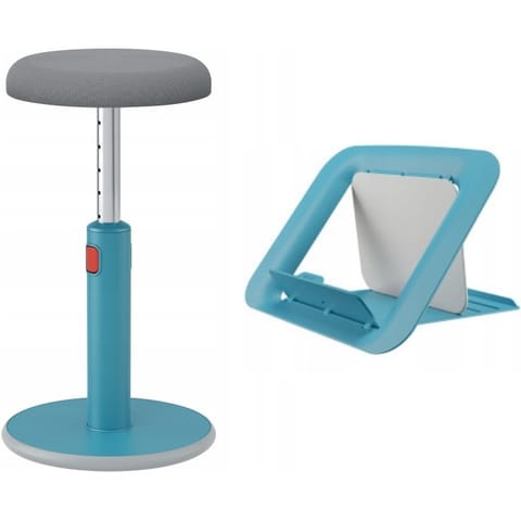 Zestaw Ergonomiczny stołek Ergo Cosy niebieski 65180061 + Podstawka pod laptopa Ergo Cosy niebieska w sklepie Wasserman.eu